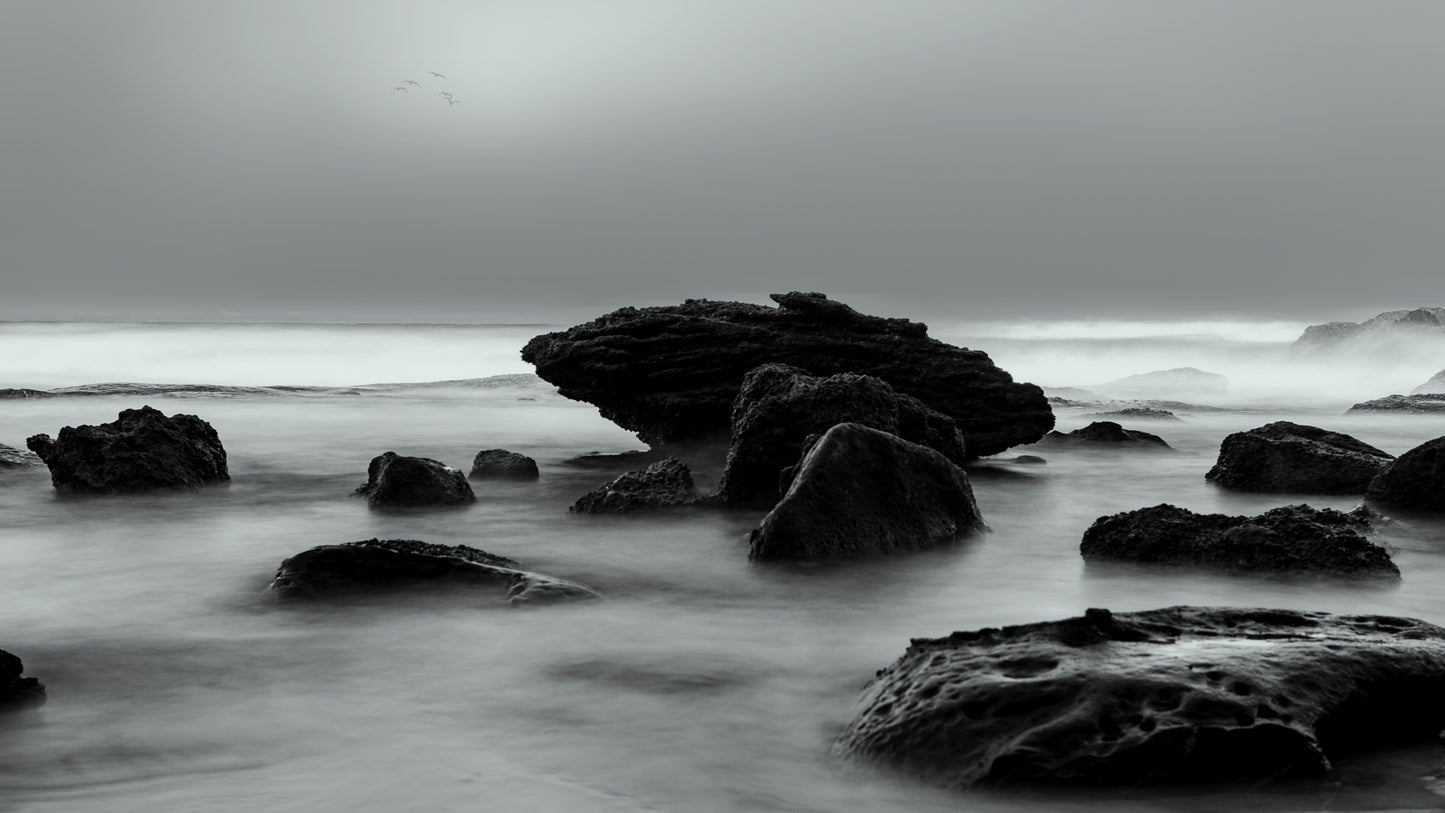 Monochrome Serenity – Limited Edition Seascape Photography Print