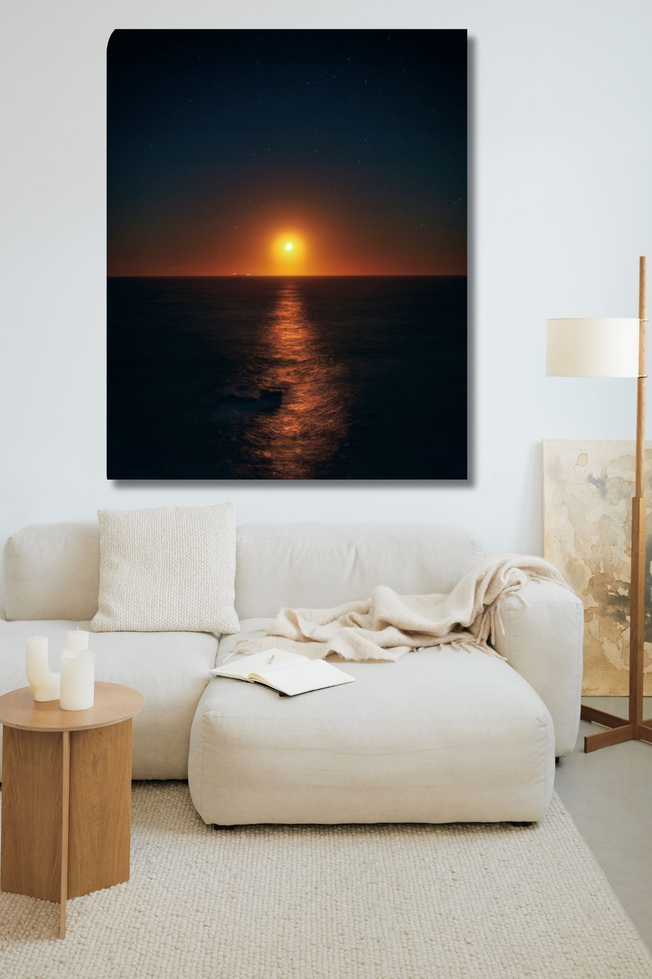 Moonrise Over The Ocean